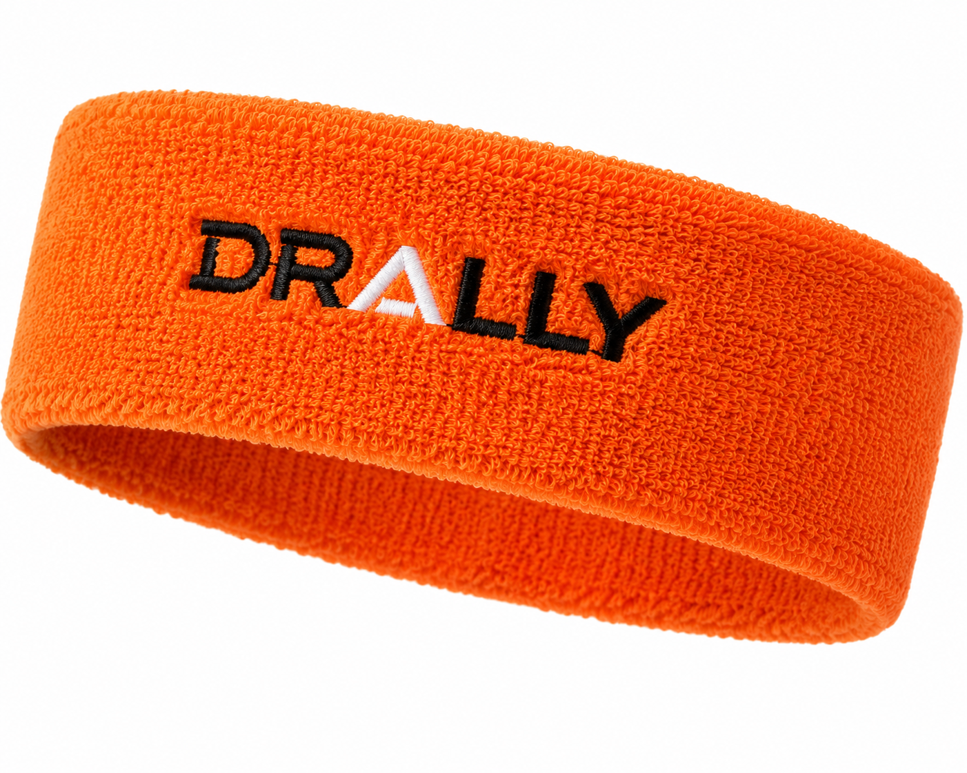 Drally Terry Cotton Headband – Black & Orange (Pack of 2)