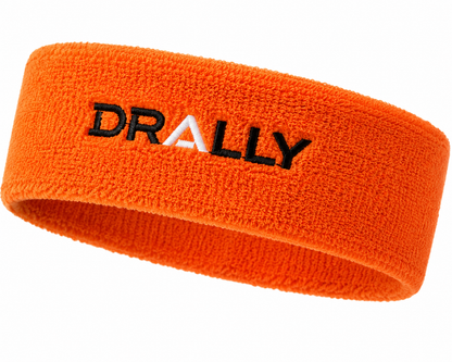 Drally Terry Cotton Headband – Black & Orange (Pack of 2)