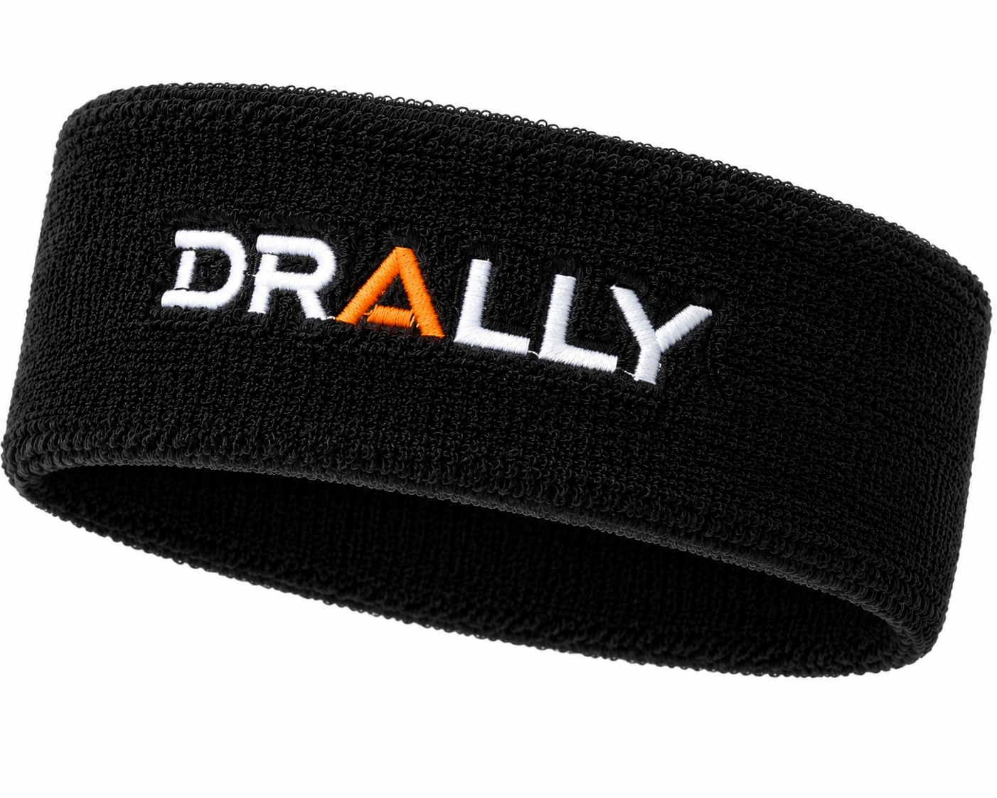 Drally Terry Cotton Headband – Black & Orange (Pack of 2)